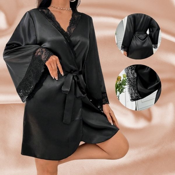 Halat de noapte din mătase pentru femei | NOIRSILK