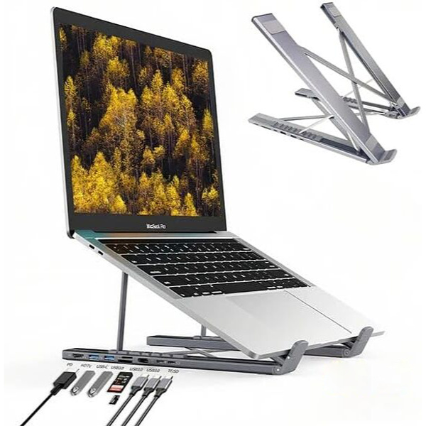 Suport pentru laptop la nivelul ochilor - 8 porturi | LAPDOCKX